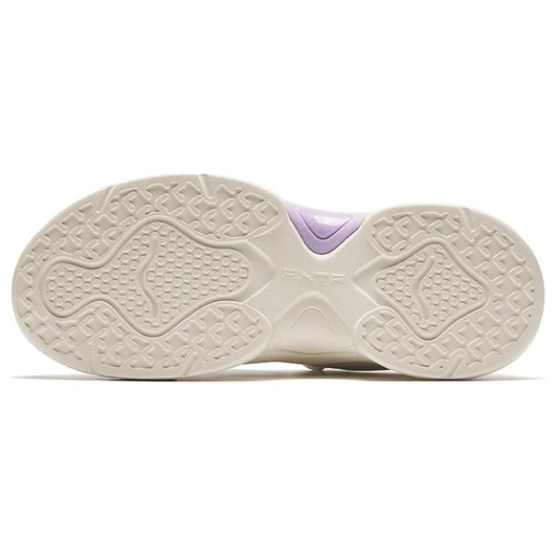 Anta Low-Top Casual Shoes Women's White Purple Sneakers