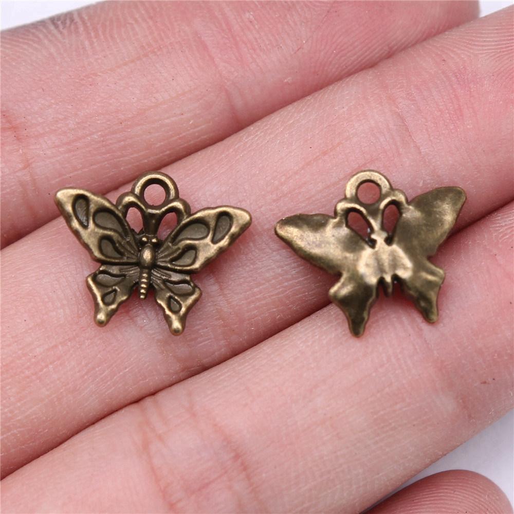 Charms Small Butterfly Pendants Wedding Jewelry Findings ZC114