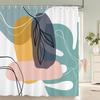 Nordic Wind Shower Curtain Rustic Geometric Morandi Color Shower Curtains Abstract Print Fabric Bathroom Bath Curtain With Hooks