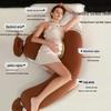 U-Shaped Lumbar & Belly Support Pregnancy Pillow for Side Sleeping