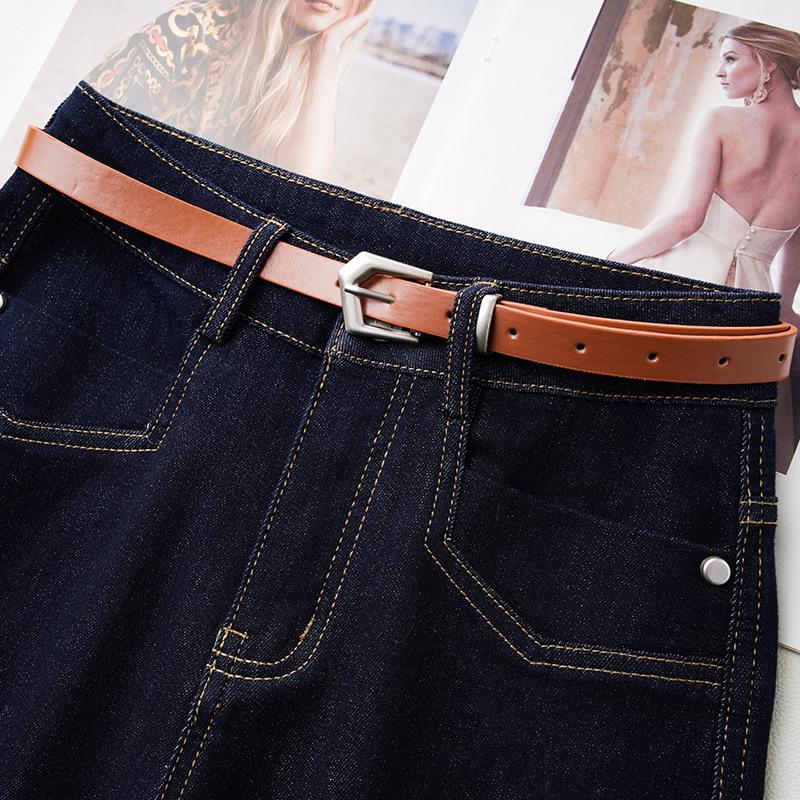 2025 Women's Dark Blue Retro Wide-Leg Jeans - Spring/Autumn Loose Slim Fit