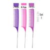 Barber Shop Sectioning & Dyeing Highlight Comb Set - Steel Needle and Fine Teeth, Heat-Resistant, Pointed Tail