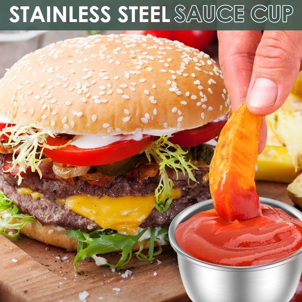 1/6PCS Portable Dipping Sauce Cups Reusable Condiment Cups New Mini Sauce Dish Kitchen Use