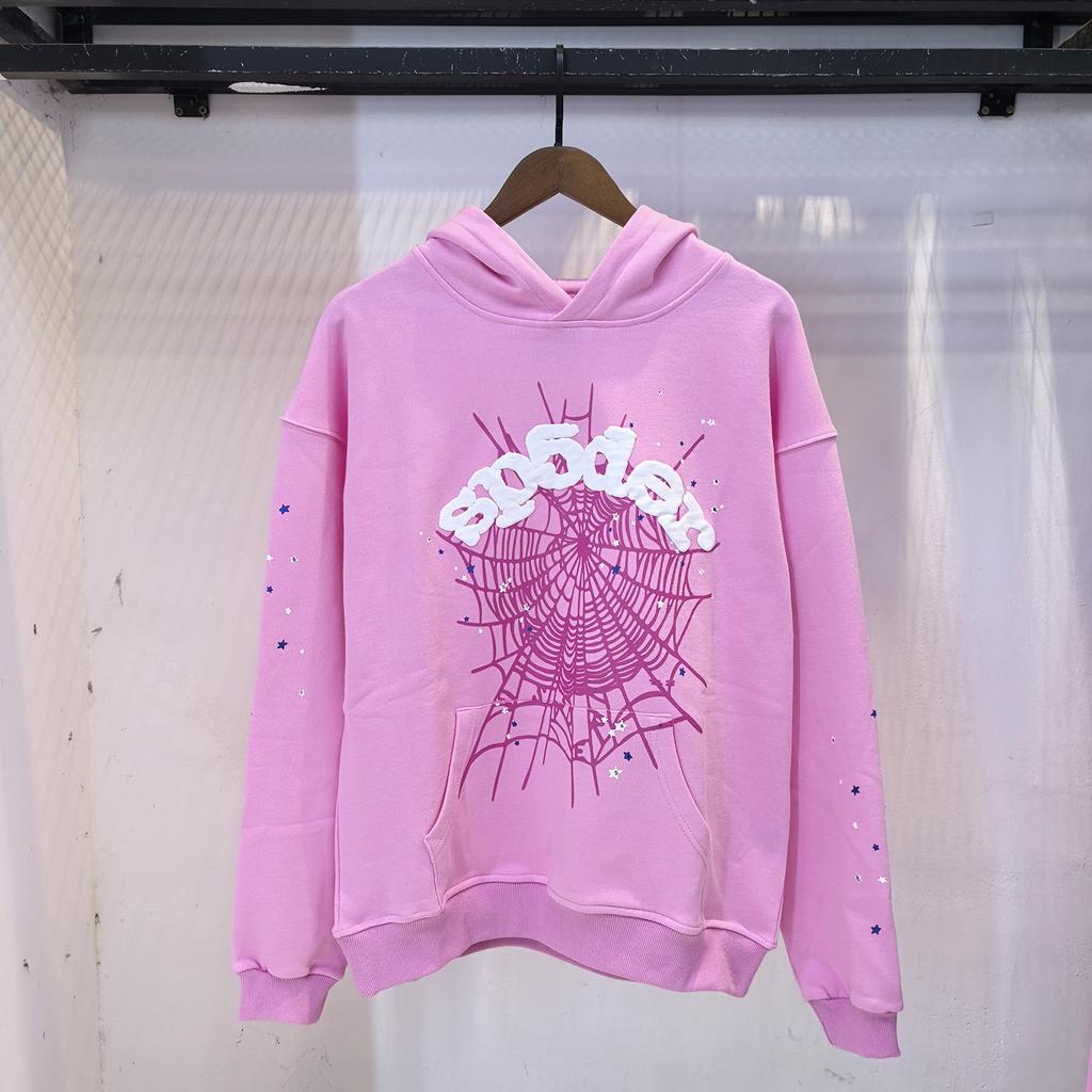 Wholesale Spder555 heavy fleece hoodie European and American trendy brand sweater men and women couples winter