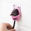 Socket Hanger Cartoon Bear Design Socket Holder Self-Adhesive No-Punch Wall Socket Holders Cable Management