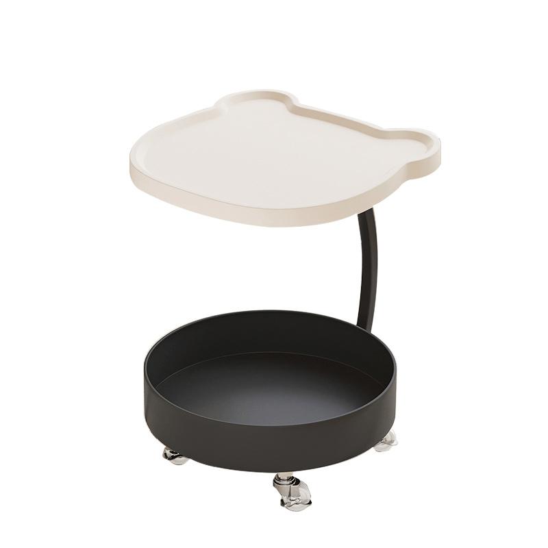 Sofa side table, modern minimalist living room shelf, office movable coffee table, small table, bedroom bedside table, cart base