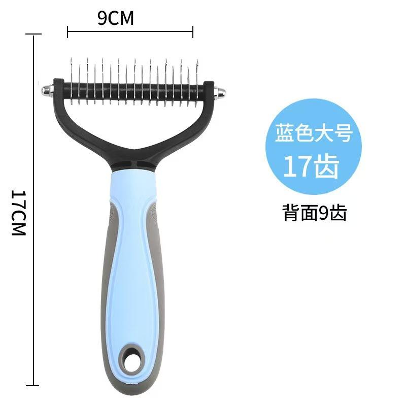 Professionelle Hunde- und Katzenbürste zum Ausbürsten von Unterwolle, Fellpflege-Werkzeug, Haarentferner, Knotenlöser-Kamm für Welpen, Ausfall-Zubehör