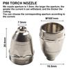 45pcs P-80 For Panasonic Plasma Electrode Nozzle 1.5 100Amp Plasma Cutting Torch
