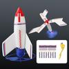 Auto Landing Kids Rocket Toy with Base Helicopter-like Propellers Fun Rechargeable Educational