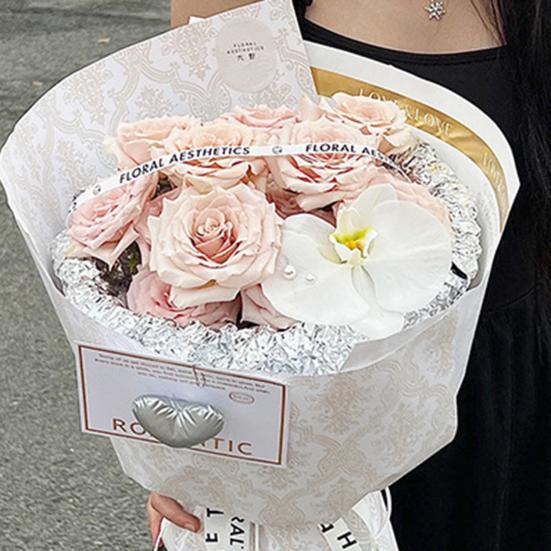 10Pcs/Pack Colorful Bouquet Wrapping Bright Color Paper Recyclable Decorative Vintage Printing DIY Gift Box Packaging