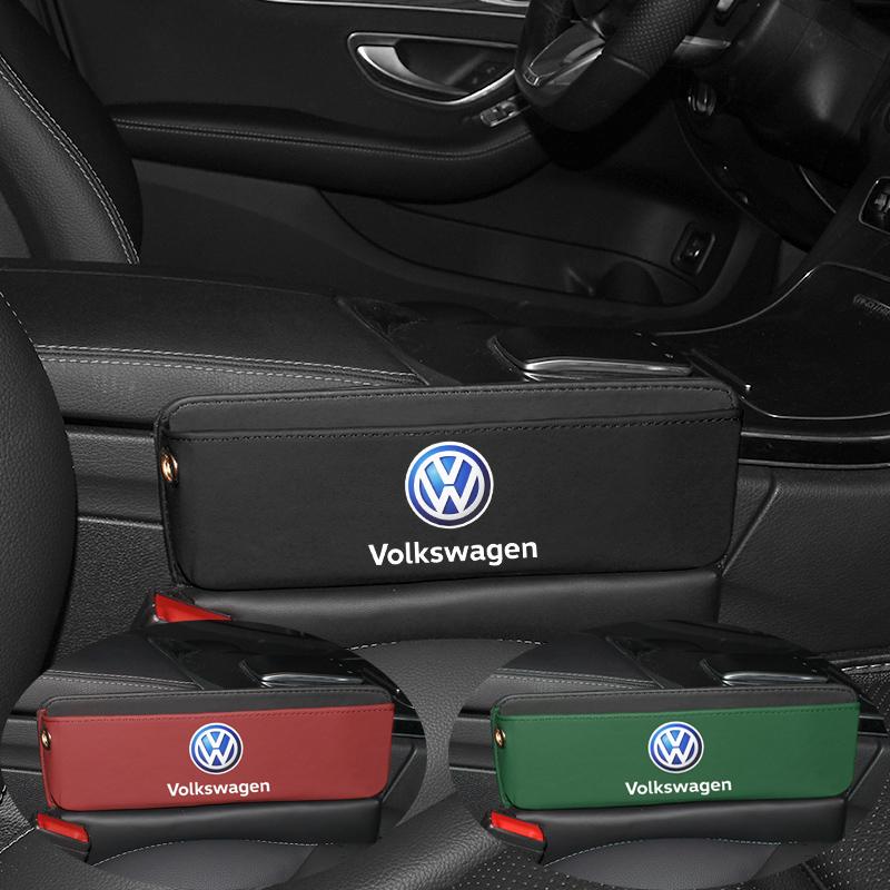lijk1 For Volkswagen VW Passat Golf Tiguan Scirocco T-ROC PU Leather Car Seat Gap Bag Case Storage Bag Crevice Stowing Tidying Pocket