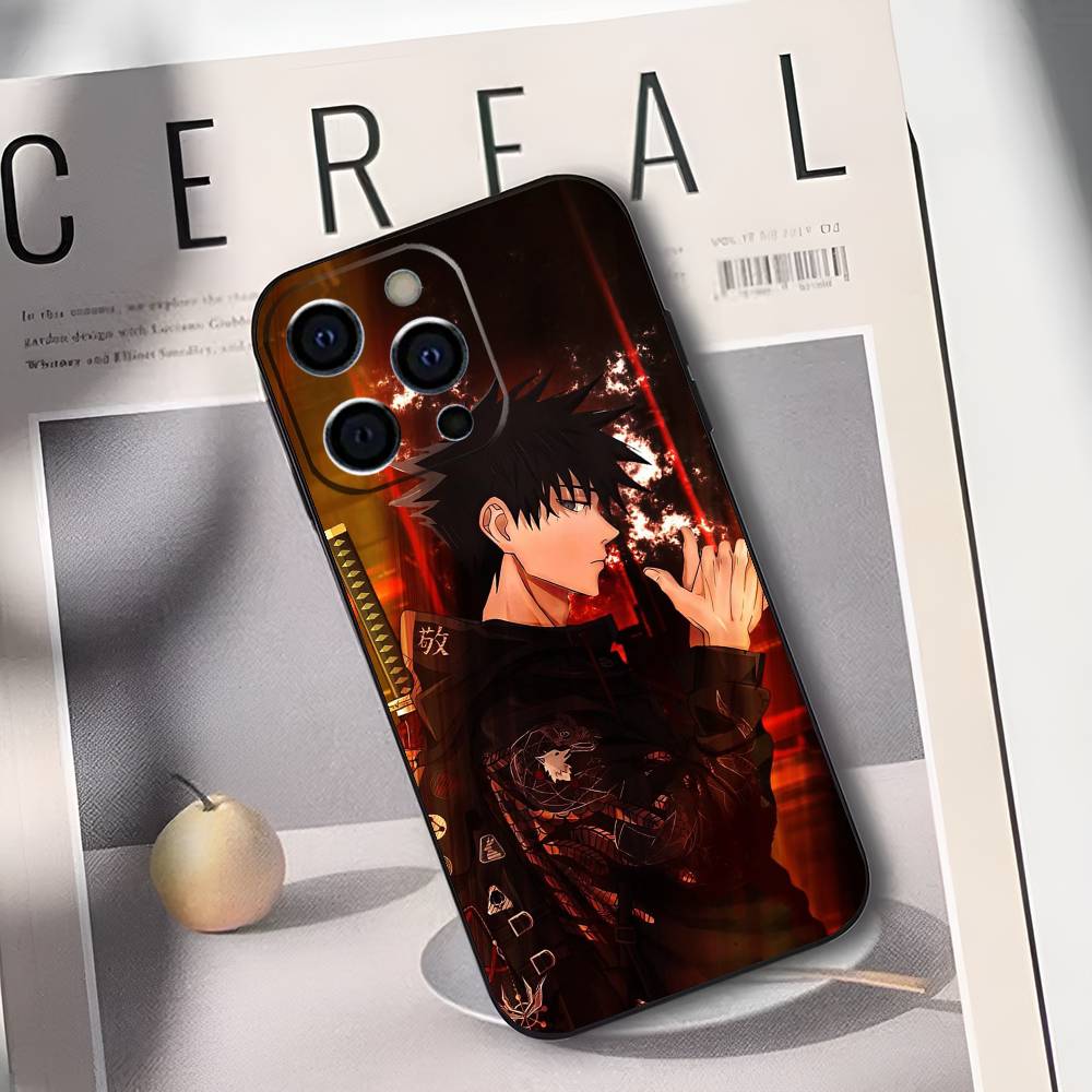 M-Megumi F-Fushiguro Phone Case For IPhone 17,16,15,14,13,12,11,Plus,Pro,Max,Plus,XS,soft case Black silicone