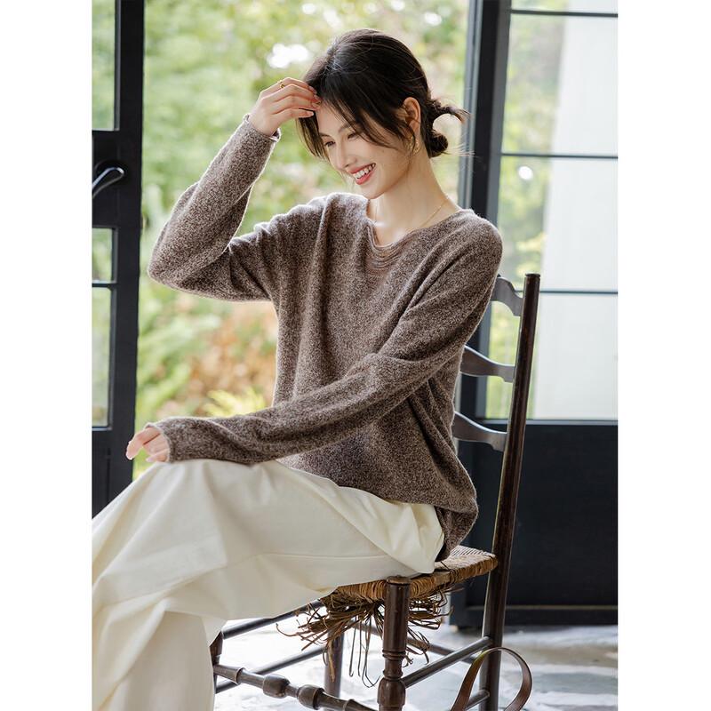 Mokana Women's V-Neck Long Sleeve Wool Sweater