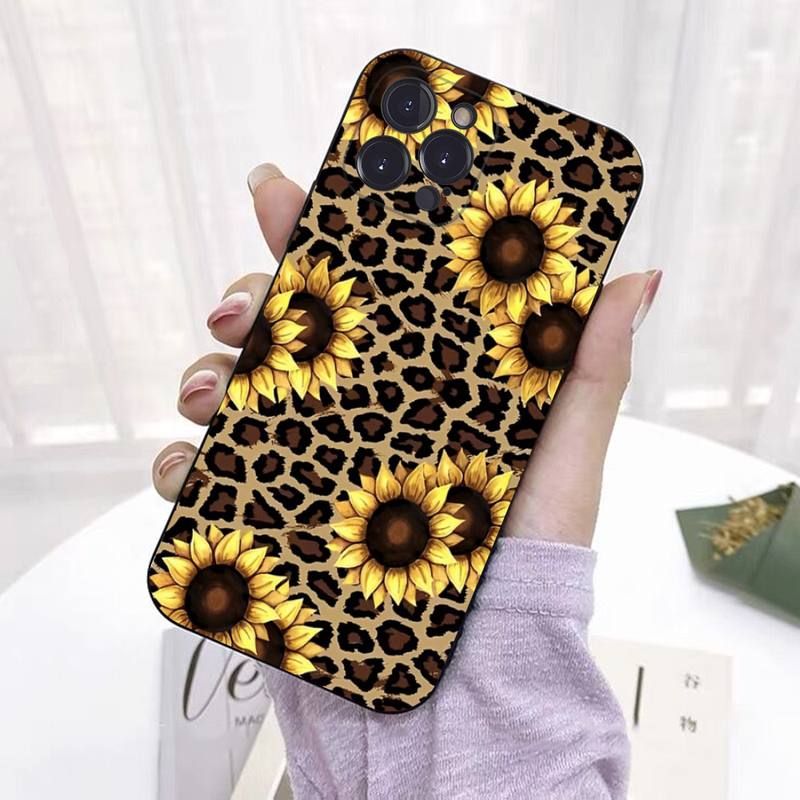 FHNBLJ Fashion Leopard Print Phone Case For iPhone 14 11 12 13 Mini Pro Max 8 7 6 6S Plus X SE 2020 XR XS Funda Case
