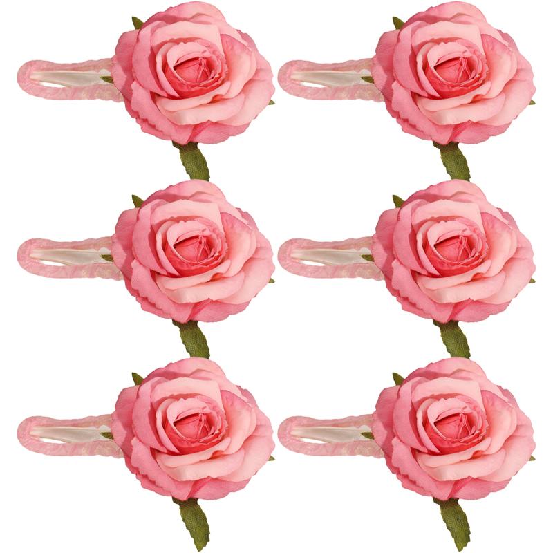 Romantic Rose Atmosphere Sweet Artificial Flower Hair Clip For Women Large Cute Duckbill Hair Accessory