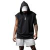 Men's Fitness Pullover Sports Casual Tank Top Sleeveless Hooded Vest Loose Top