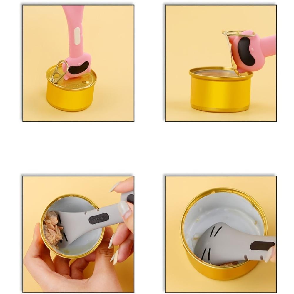 Silicone Cat Can  Lid Cat Shaped Pet Can Jar Opener Cute Dog Can Cover  For Pet