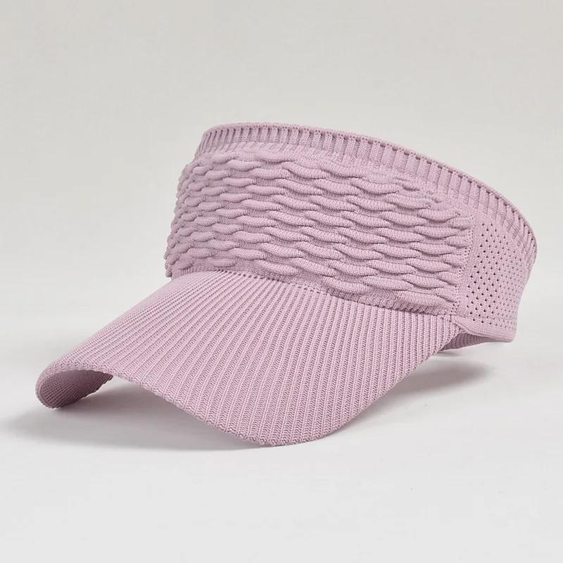Sun Visor Hats for Women, Knitted Visor Hat Elastic with Empty Top, UV Protection Visors for Outdoor Activities