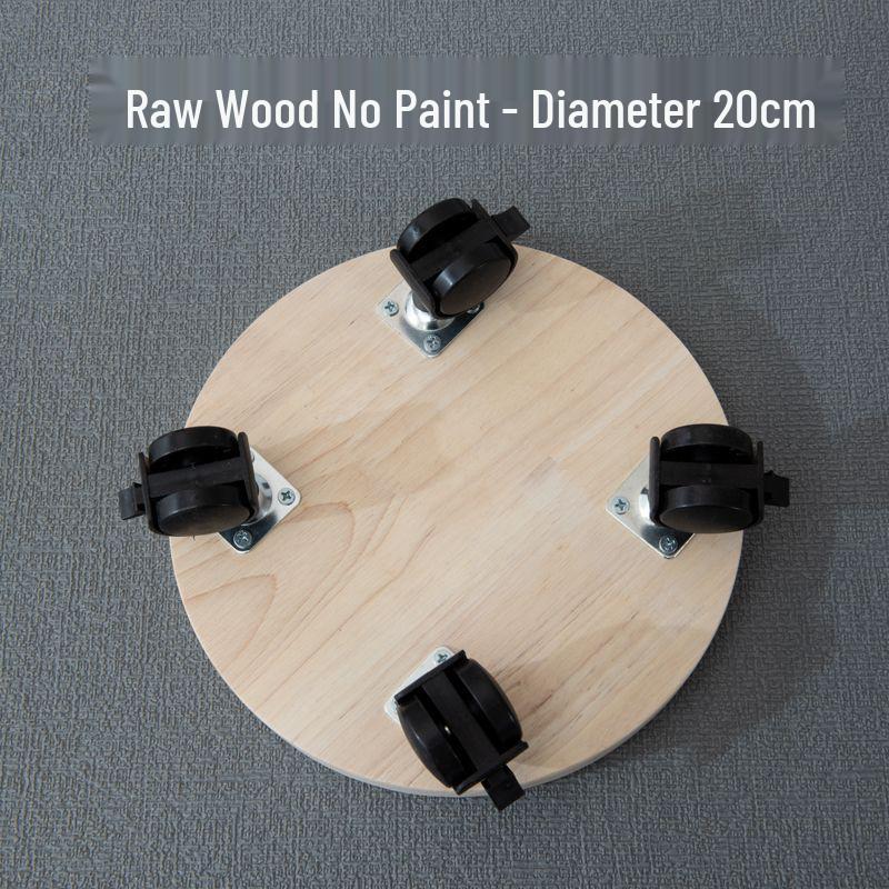 Bonsai Wood Flower Stand with Wheels | Square/Round Anti-Corrosion Elevated Pot Tray for Indoors