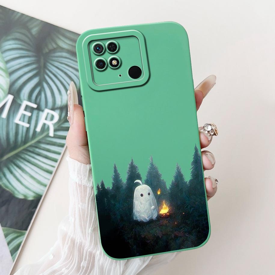 For Xiaomi Redmi 10C Case Cute Panda Rabbit Cartoon Matte Back Cover For Xiaomi Redmi 10 Power Shockproof Bumper Redmi10C Fundas