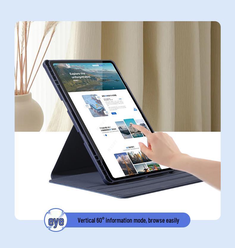 Capa Giratória de Couro para Samsung Galaxy Tab S9/S9+ - Capa Protetora Não Magnética para Tab S9+/S9FE+