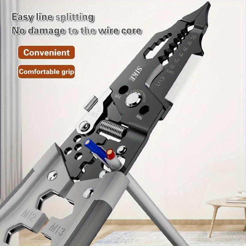 Alicate Decapador de Fios Industrial de Alta Dureza Para Cortar Crimpar Fixar Fios Ferramentas Profissionais para Eletricistas Projetos DIY