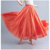 Women's Cotton and Linen Skirt, Elastic Waist, Linen A-line Skirt, Long Solid Color, Ethnic Style, Big Swing