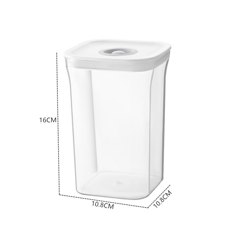 Square Hermetic Spices Candy Jars Kitchen Clear Food Storage Container Plastic Cereals Organizer Boxes Refrigerator Organizer