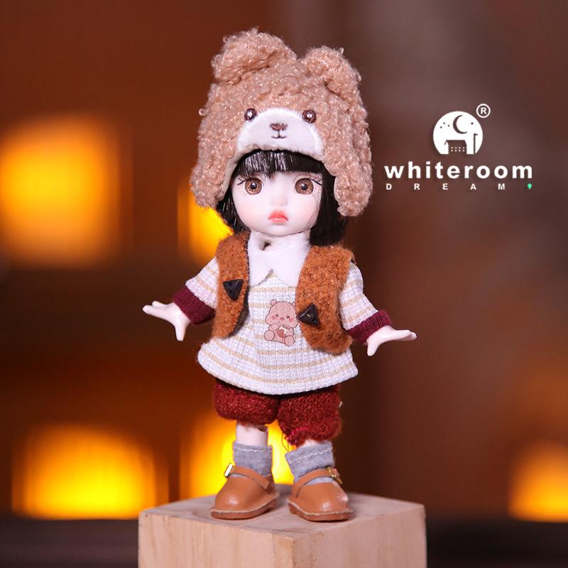 

2024 Мини Куклы Игрушки Для Девочки Кукла Ob11 Bjd 1/12 Маленькое Животное Obitsu11 Карманный Мальчик Ребенок Каваий Игрушка Подарок на День Рождения Шарнирная 12cm