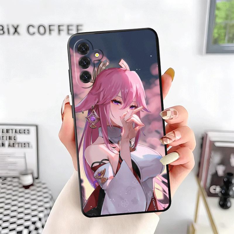 Genshin Impact Yae Miko Soft Phone Case for Samsung A17 A37 A57 A16 A26 A36 A56 A15 A25 A35 A55 A14 A24 A34 A54 A13 A23 A33 A53