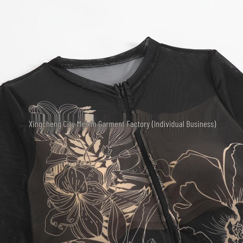 2025 Women's Long Sleeve Sun Protection Russian Swimsuit - European American Surfwear Beach Dress