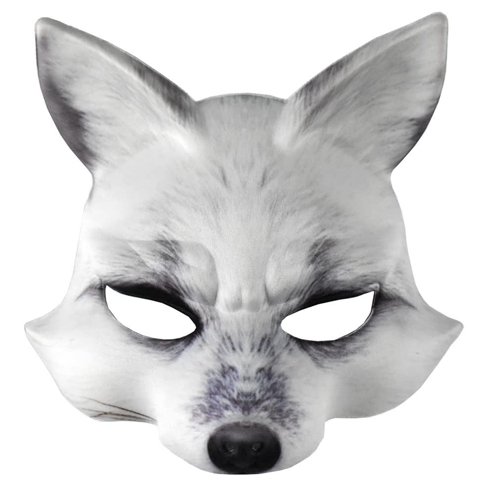 Dierenmasker 3D Realistisch Halve Gezicht Masker Halloween Carnaval Maskerade Verjaardagsfeest Spel Cosplay Kostuum Accessoires Rekwisieten