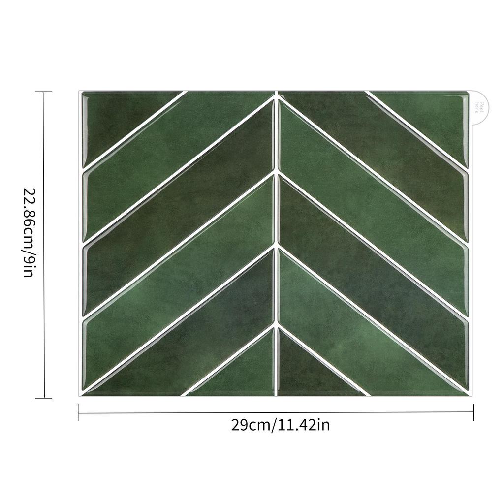 V-Shaped Waterproof Oil-Proof Self-Adhesive Decorative Wall Sticker for Home Beautification