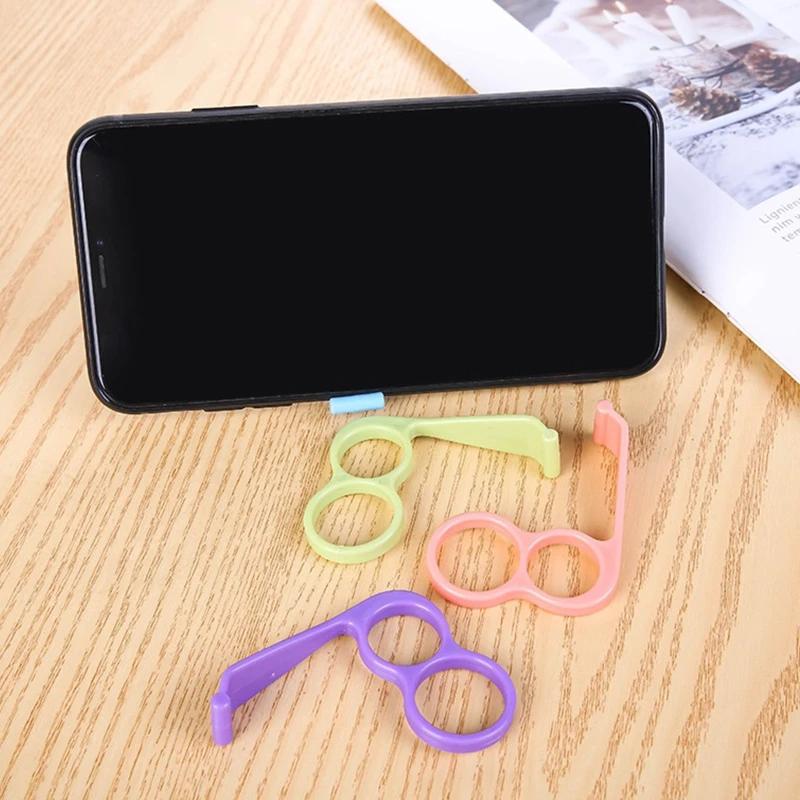 Mobile Phone Grip Holder Finger Ring Support Plastic Cellphone Handheld Bracket Desktop Mount Stand Bracket for Iphone Sumsung