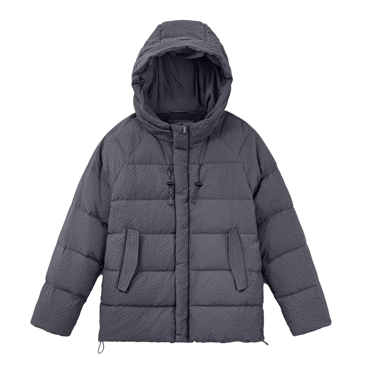 Мужская белая пуховая куртка с капюшоном Maden Workwear для осени/зимы L темно-серого