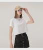 Women's Pure Cotton Cropped T-Shirt - Summer Breathable, Solid White, Short-Sleeve