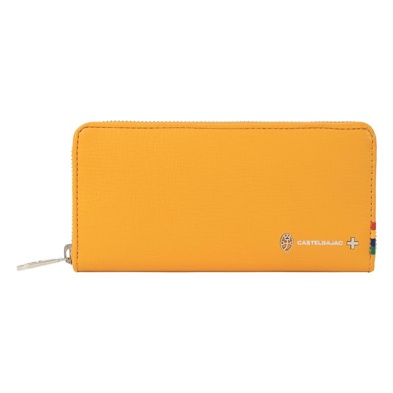 

[Castelbajac] long wallet wallet round zipper men s 057616 press cowhide genuine leather leather casual [11] yellow