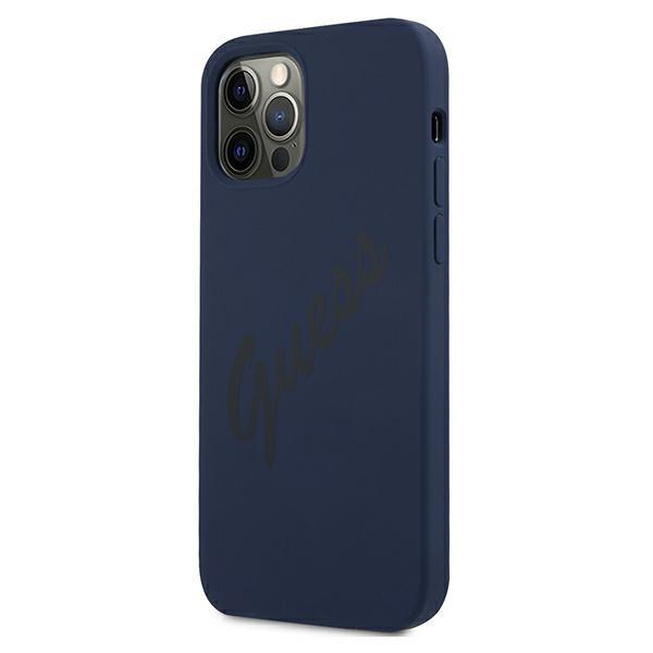 Guess Guhcp12Mlsvsbl Iphone 12/12 Pro 6,1 Niebieski/Blue Hardcase Script Vintage