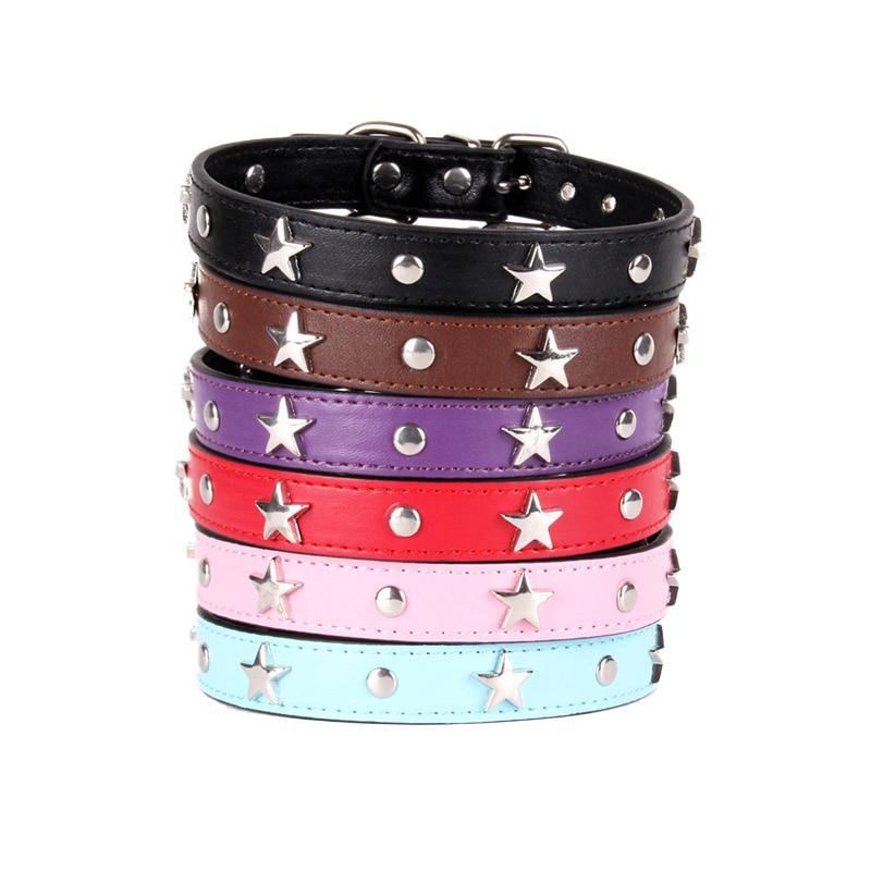 Guler pentru câini cu stele, curea de gât pentru cățeluș, guler pentru pisici, guler reglabil pentru câini de talie mică