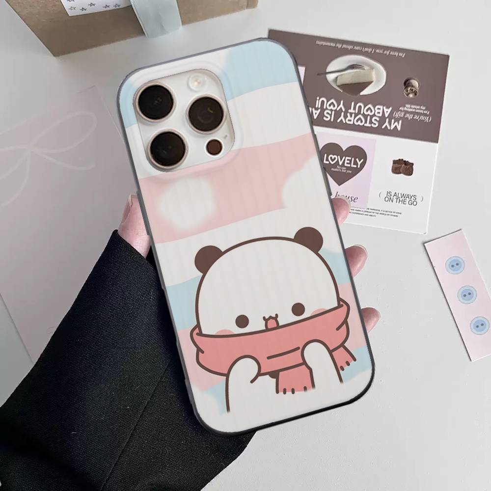 

BUBU DUDU Cartoon For IPhone 17 16 15 11 12 13 14 Pro Max Plus Pro Corrugated Translucent Back Phone Cover iPhone 15 pro