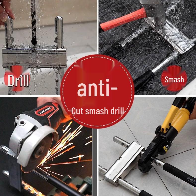 U-Lock Glass Door Lock for Sliding Double Doors - Long, U-Shaped Design for Outdoor Use