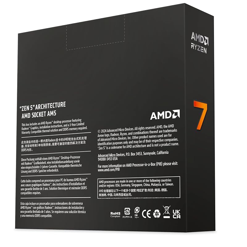 AMD CPU Ryzen 7 9700X W/O Cooler WOF 100-100001404WOF CP1558