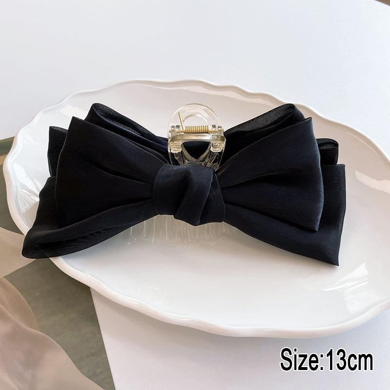 

13 см корейские однотонные заколки для волос с большим бантом и когтями, модные заколки для волос с геометрическим рисунком, заколки для волос, заколки для женщин, аксессуары для волос