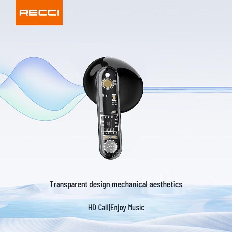 Recci REP-W58 Transparent Mech Half-In-Ear Wireless Earbuds