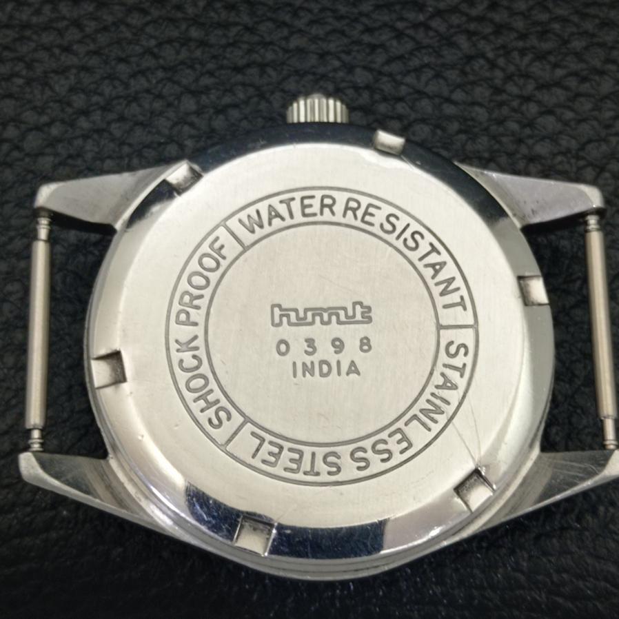 HMT JAWAN AUTENTYCZNY INDYJSKI MĘSKI Z NAKIĘCANĄ RĘCZNIE CZARNYM CYFERBLATEM ZEGAREK a600045-5