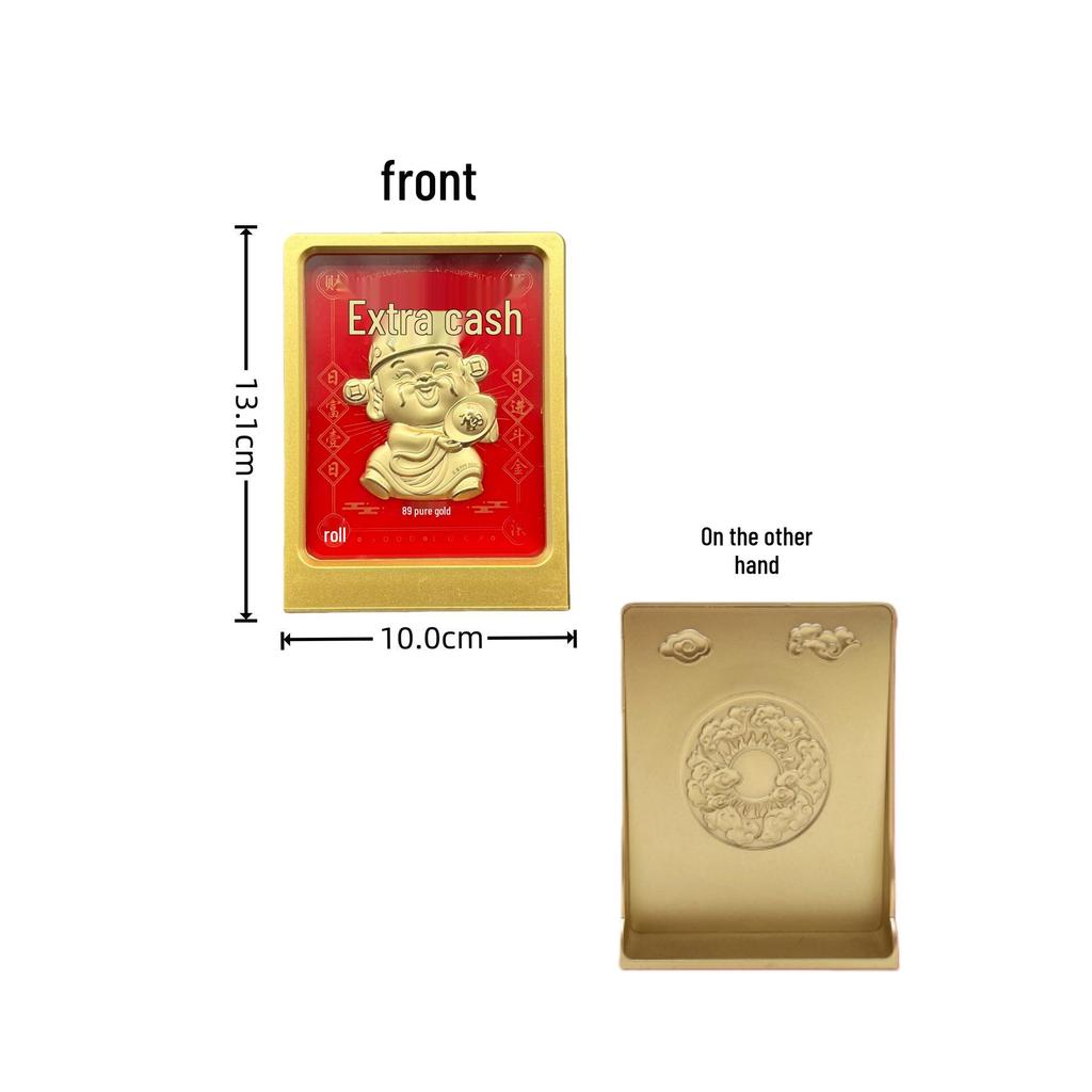 999 Pure Gold Scenic Souvenir Photo Frame: Popular Wealth & Fortune Gift for Elders