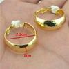 Clip On Earrings Fashionable Jewelry Women Non Pierced Chic Accessories Rose Gold Tone Loop Big Circle Statement Exaggerated Personality Ladies