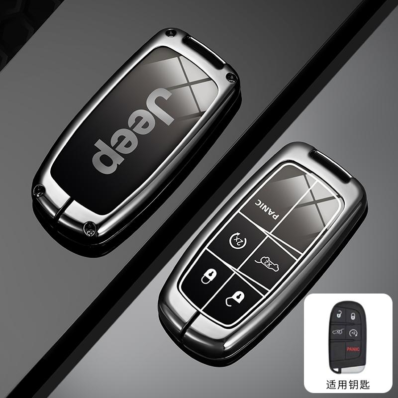 2/3/4/5 Buttons Metal Car Key Case Cover For Jeep Renegade Wrangler Patriot Grand Cherokee WK2 KL Compass Liberty Accessories AMO1