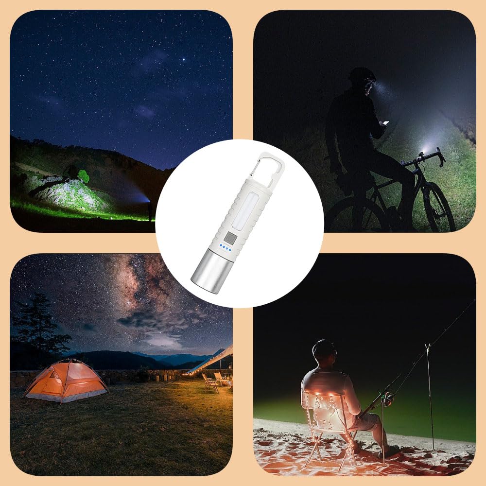 LED Arbeitsleuchte mit breiter, leistungsstarker COB Taschenlampe für nächtliche Stromausfälle und Hundeausführungen, hohe Helligkeit, 180-Grad-Winkel, Typ-C wiederaufladbar,
