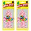 Aromatizador de Carro Little Tree 6 Unidades [Babble Gum] Conjunto de ótimo valor